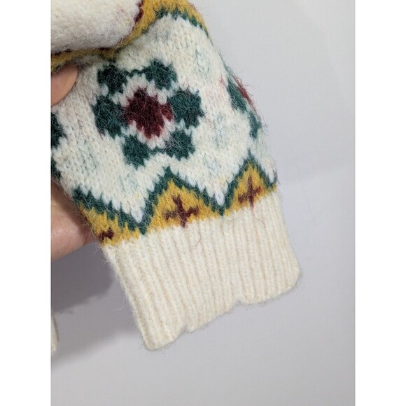 NWT Cider Womens Fair Isle Oversized Wool Blend Pullover Sweater Chunky Sz XL - Picture 12 of 13